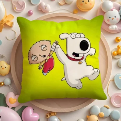 Stewie Griffin Brian Griffin Playful Moment Pillow