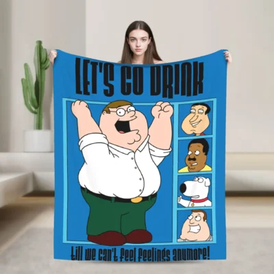 Peter Griffin Lets Go Drink Blanket