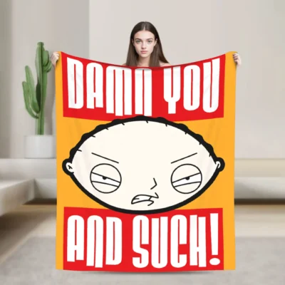 Stewie Griffin Damn You Quote Blanket