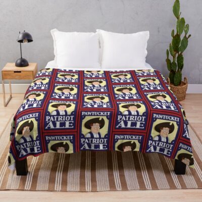 Pawtucket Patriot Ale Logo Design Throw Blanket