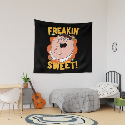 Freakin Sweet Peter Griffin Portrait Cartoon Tapestry
