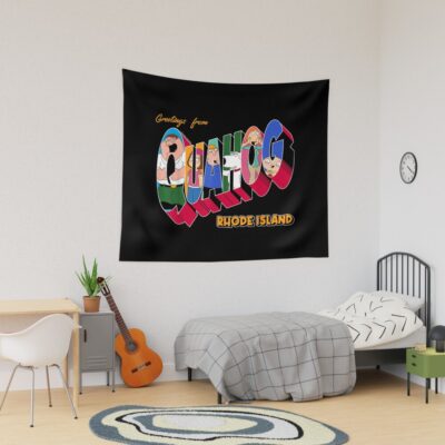 Greetings From Quahog Tourist Souvenir Cartoon Tapestry